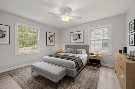 furniture has been digitally placed into this room.