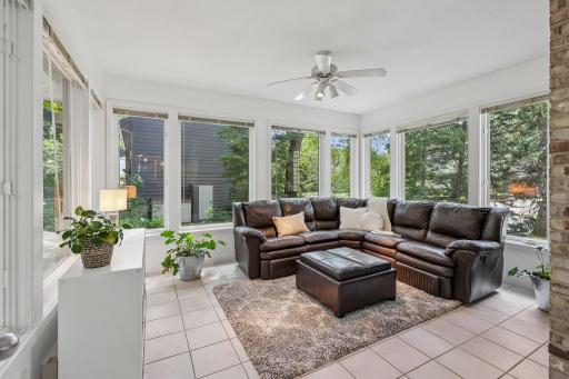 Sunroom off the family room