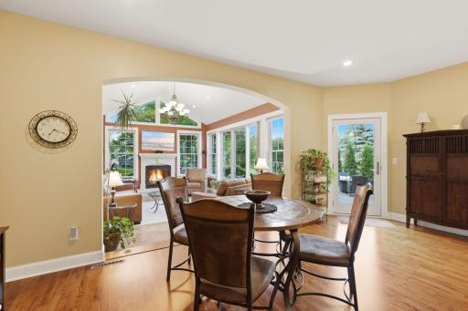 With a convenient entrance off the informal dining room you have an easy route to the kitchen from the backyard patio.