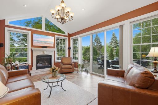 This addition really brings the home and lot together with a 270 degree view overlooking the expansive 0.919 acre lot. There are frequently deer and other wildlife in the back yard.