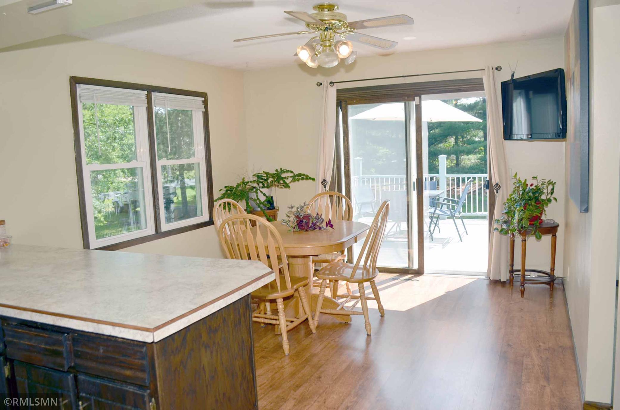 dining room with double pation door going onto your patio