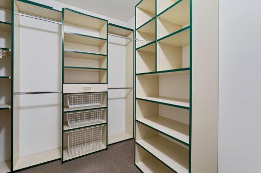 Master bedroom walk in closet
