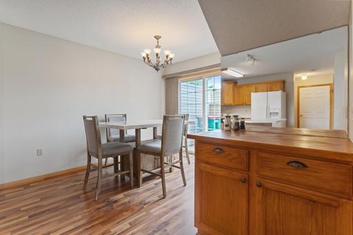 Dining area with patio door to outdoor space