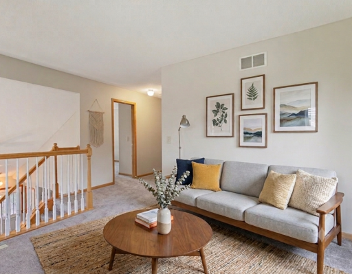 Loft upper level virtually staged