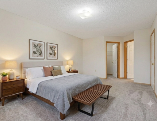 Master bedroom virtually staged