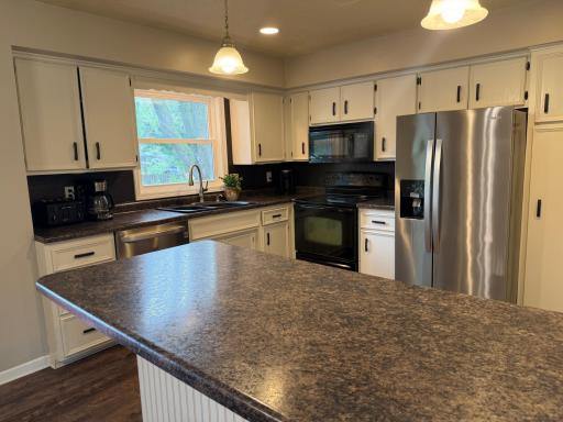 Large kitchen with ample countertop space
