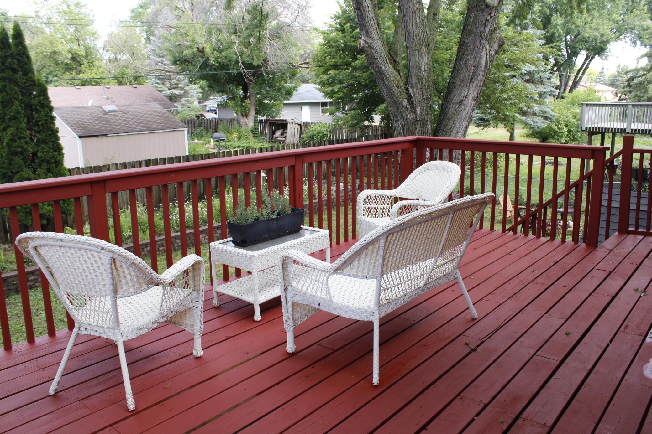 Freshly painted deck