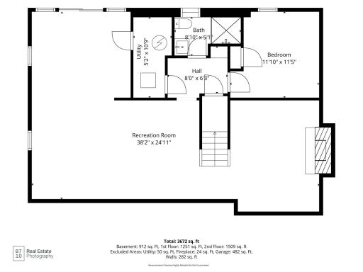 Lower level layout with walk-out and fifth bedroom!