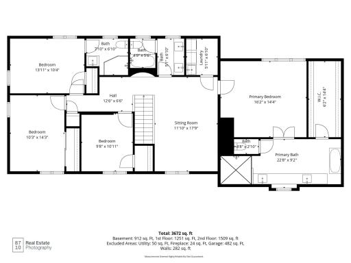 Upstairs Layout, 4 bedrooms & laundry all up!