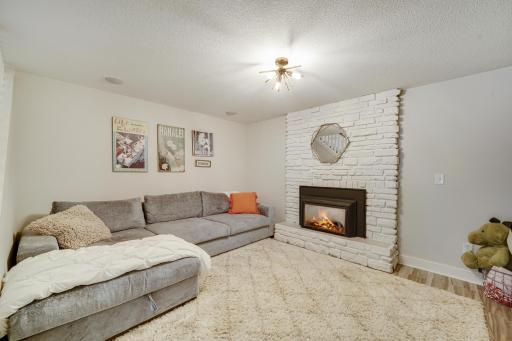 Lower level family room and third gas fireplace!