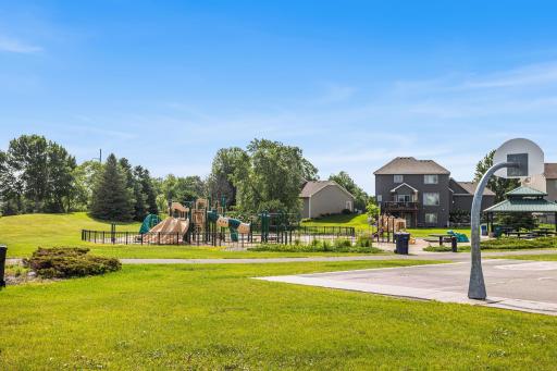 Playground, pavillion for picnics and a huge soccer/frisbee field
