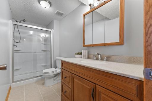 Down the hallway you'll find the second full bathroom.