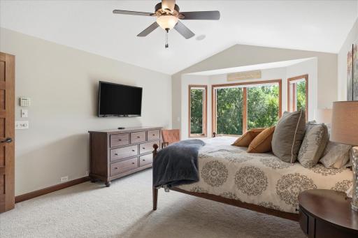 Large windows int he master bedroom bring great natural light.