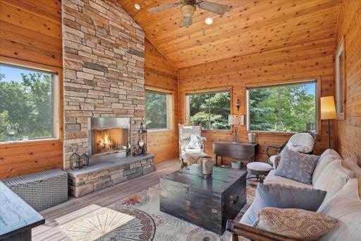 Beautiful three-season porch off the kitchen.
