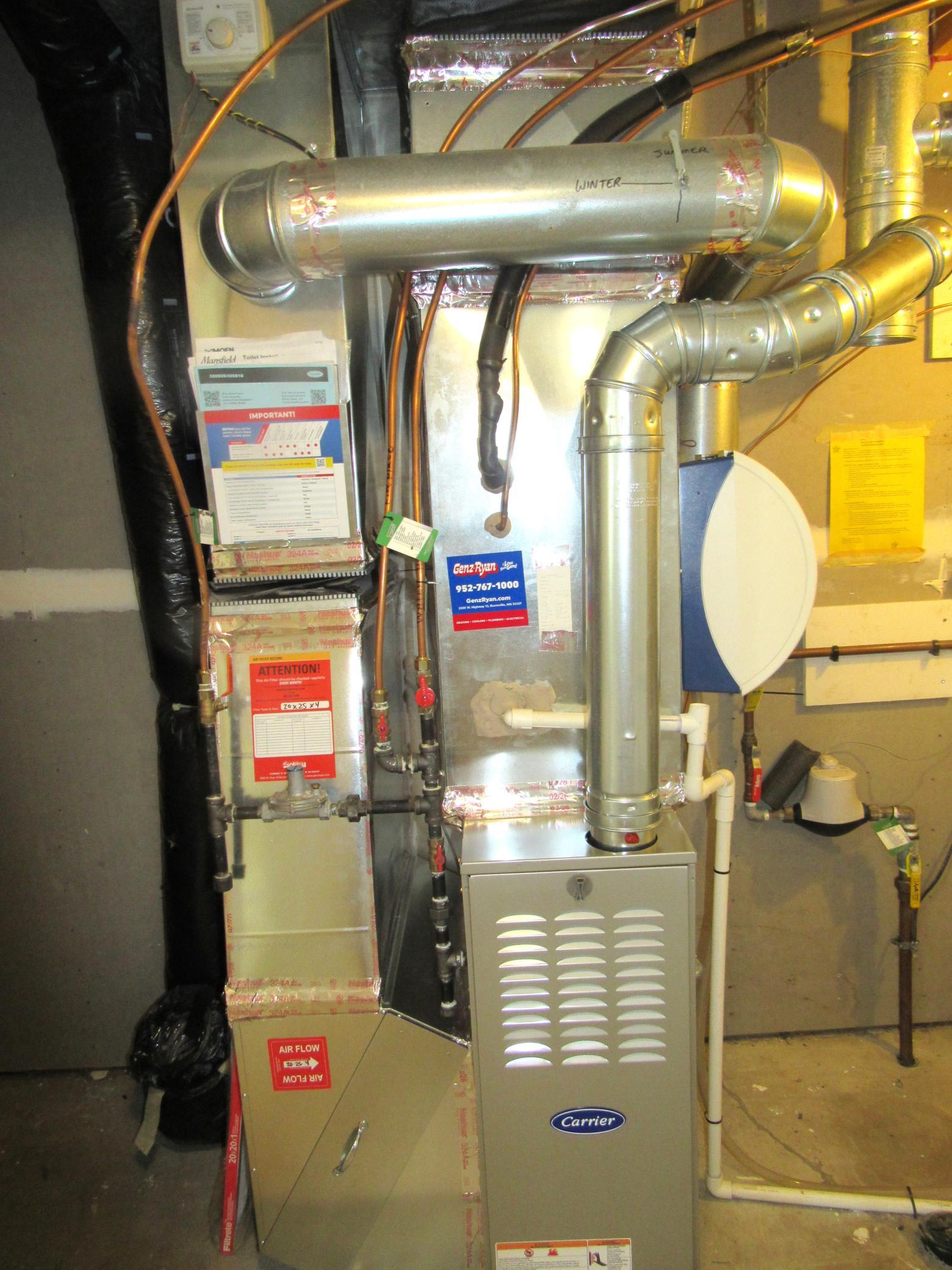 New furnace with humidifier 6/2026. There is extra storage next to the furnace and under the entry.