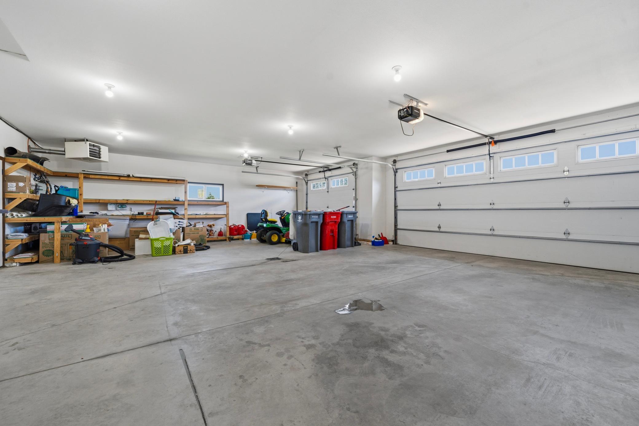 3 stall heated garage