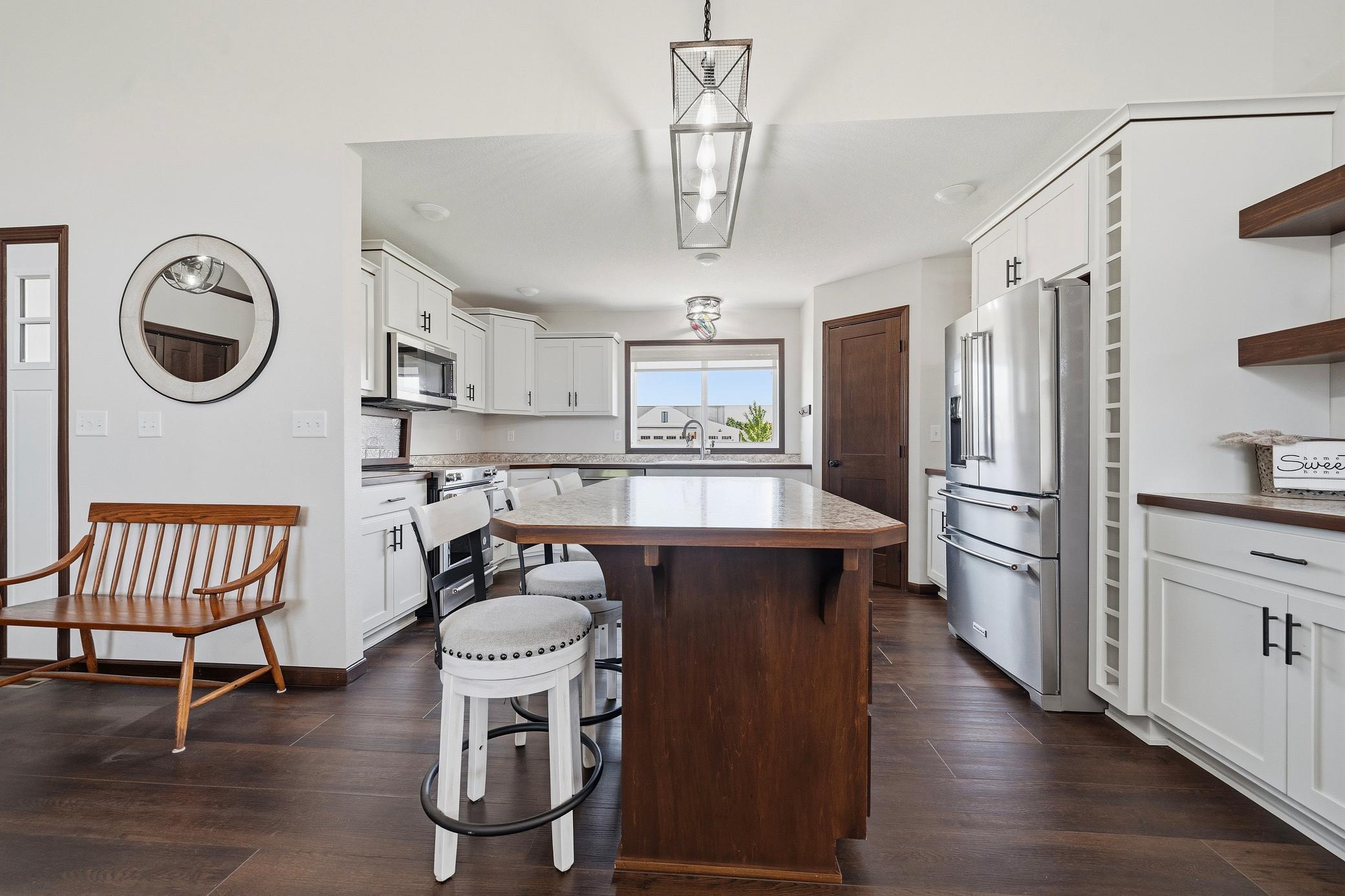 Well designed kitchen with pantry