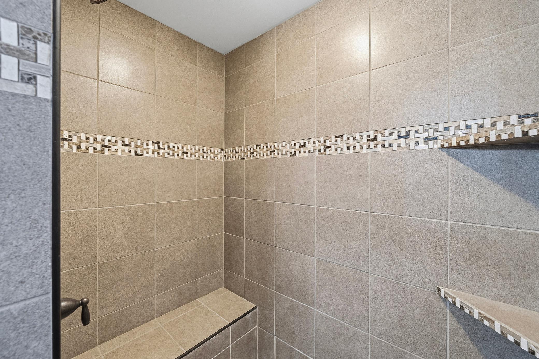 Owner's tile shower