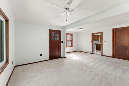 Spacious living room area