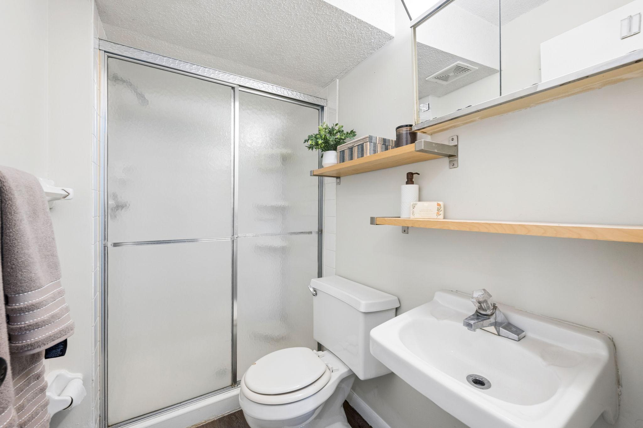 Basement level 3/4 bath.