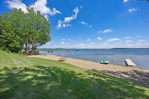 Sandy beach is perfect for those summer days