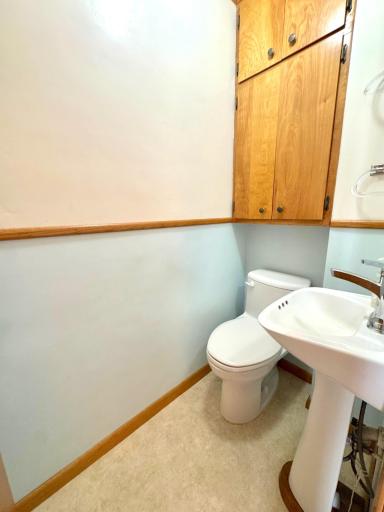 1/2 bath on main floor (shower in laundry room)
