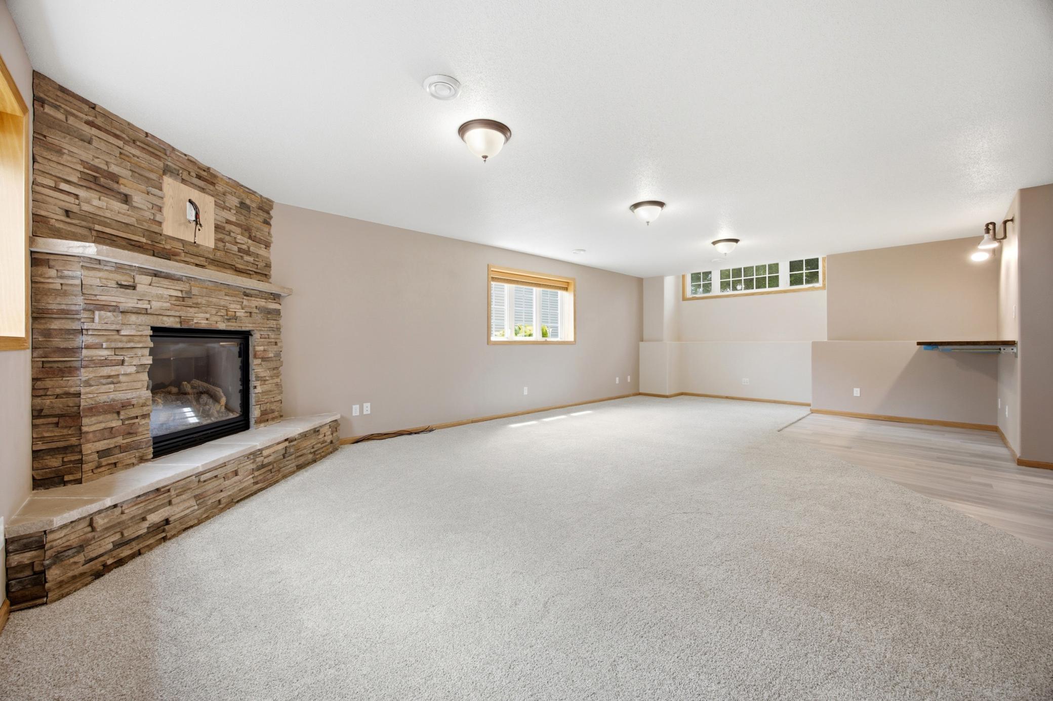 Brand new carpet, double volume windows open to main floor