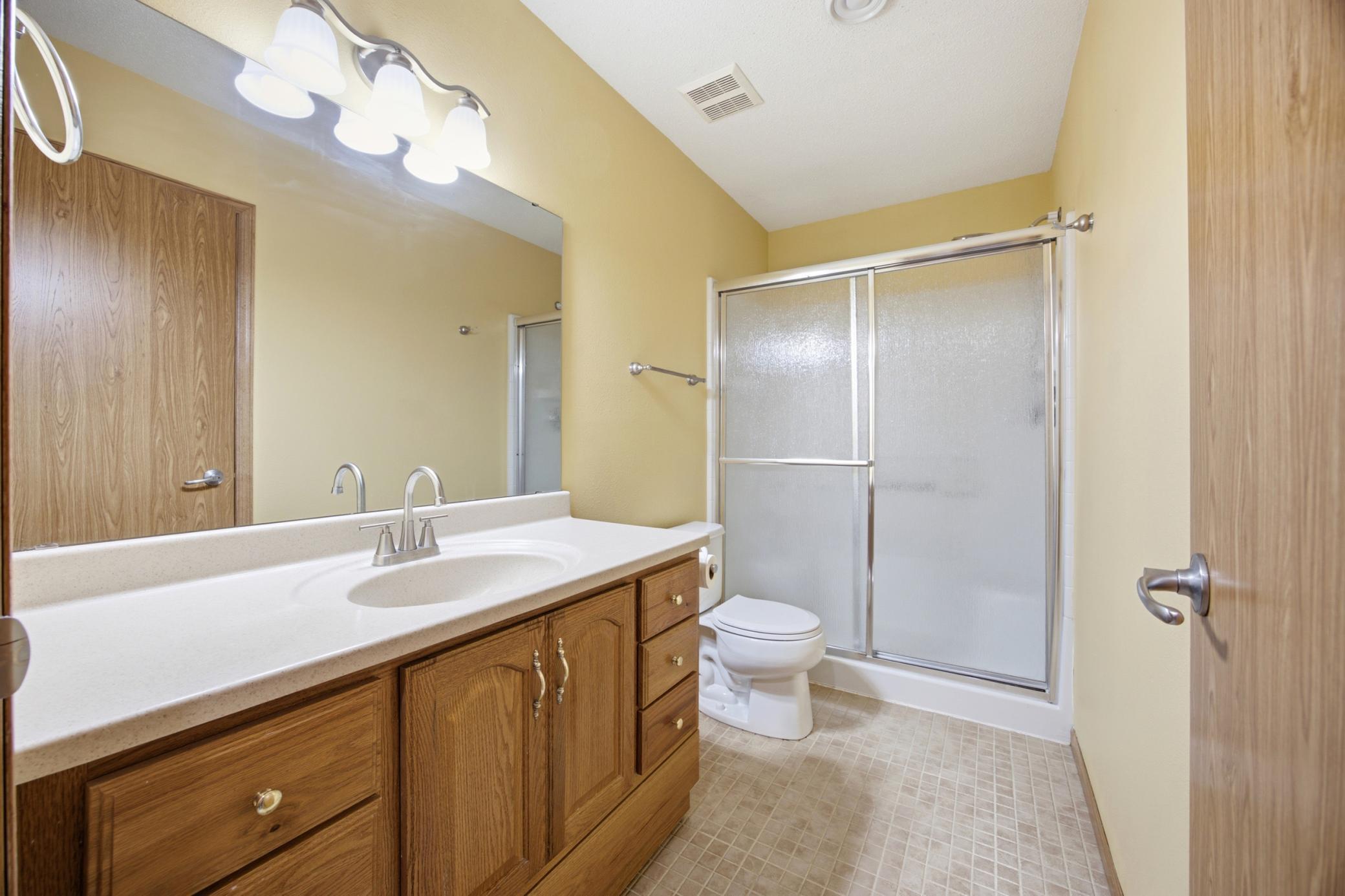 3/4 bath in lower level
