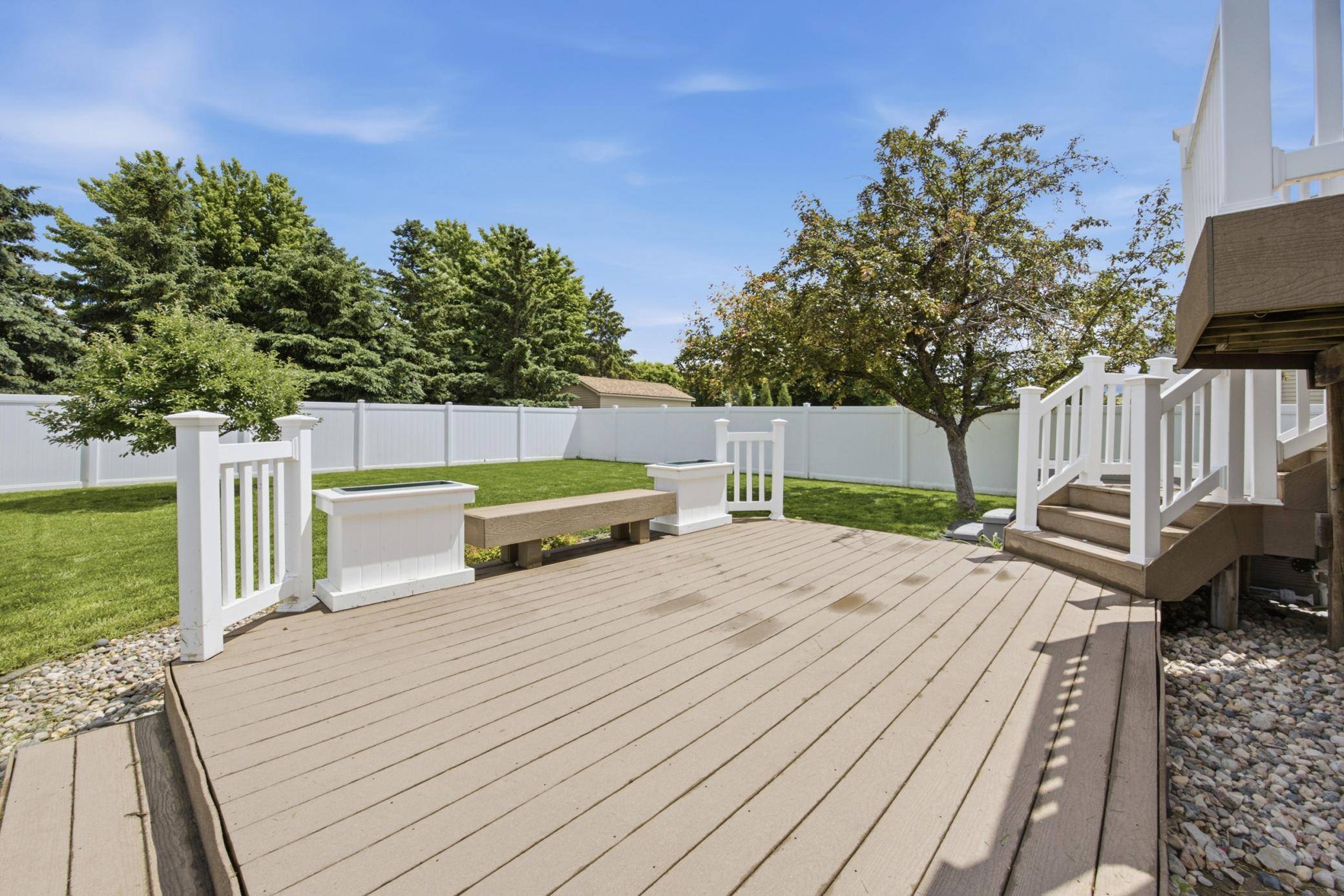 Lower level of deck