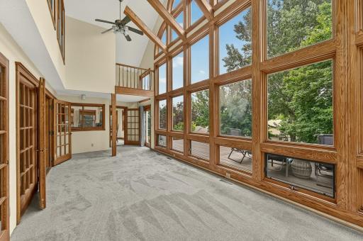 Sunroom with huge window wall