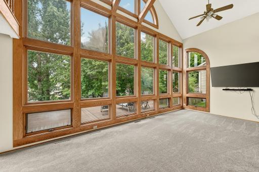 Sunroom with huge window wall