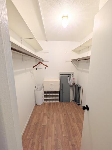 Large walk in closet in the primary bedroom