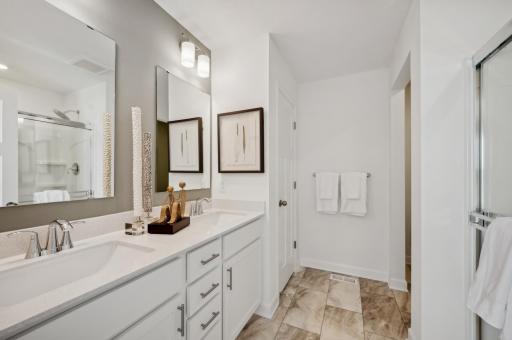 (Photo of model home, finishes will vary) Primary bath.