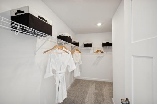 (Photo of model home, finishes will vary) Huge primary closet!
