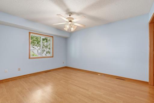 Main level primary bedroom with walk in closet