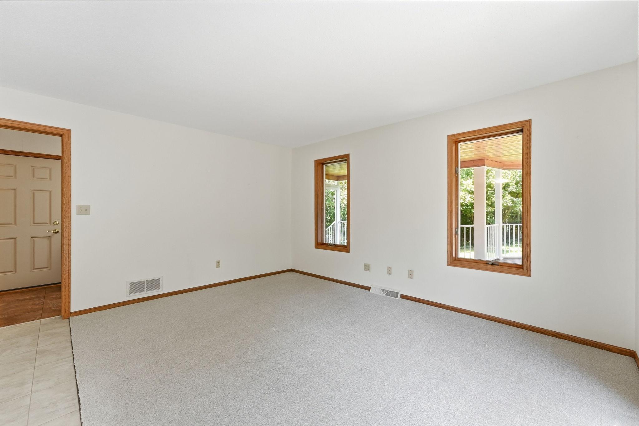 Allows for various furniture arrangements.