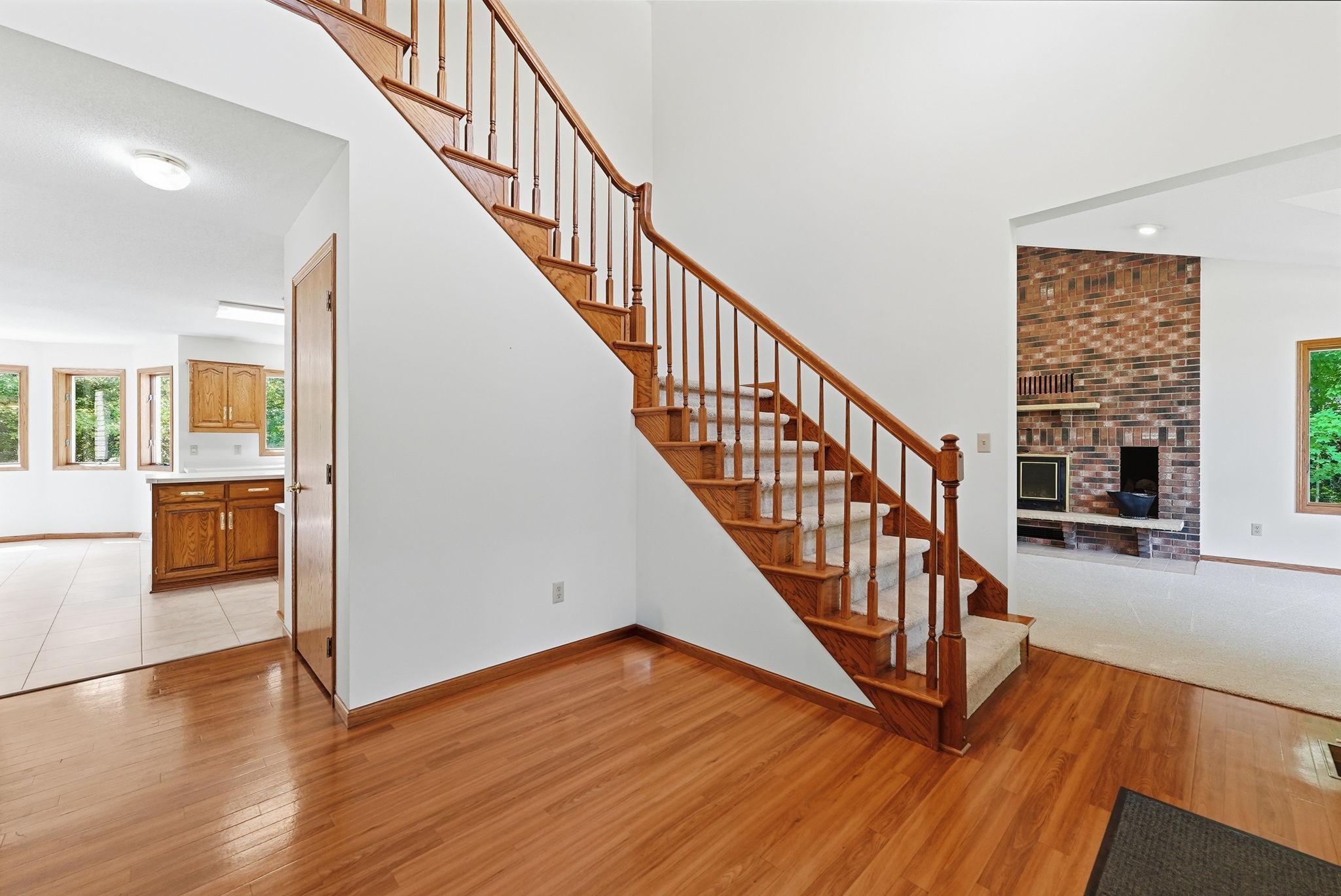 Soaring ceilings add architectural character and enhance the room's overall appeal.