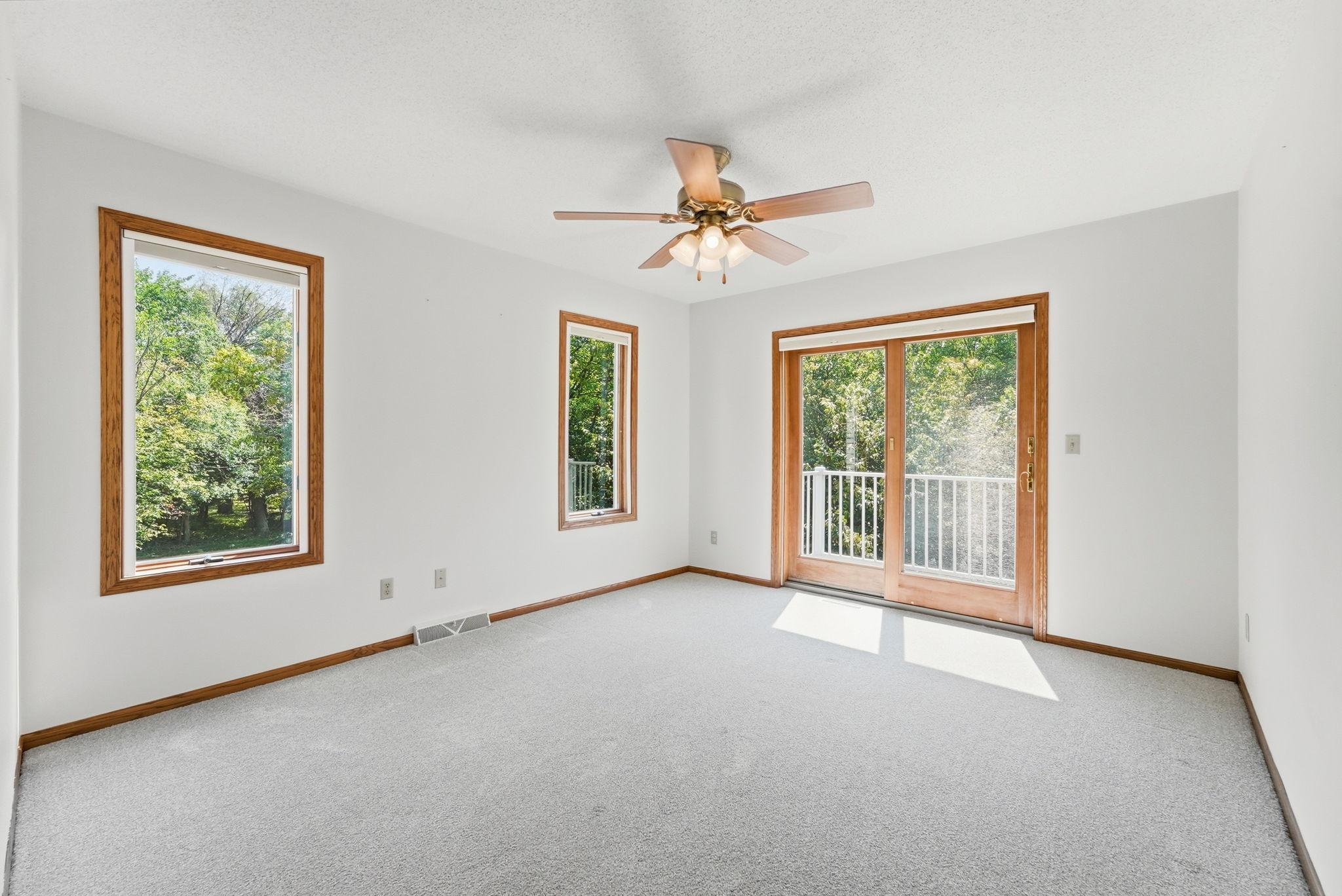 Generous sized primary bedroom with new blinds from 2013. Freshly painted interior throughout the home in 2013.