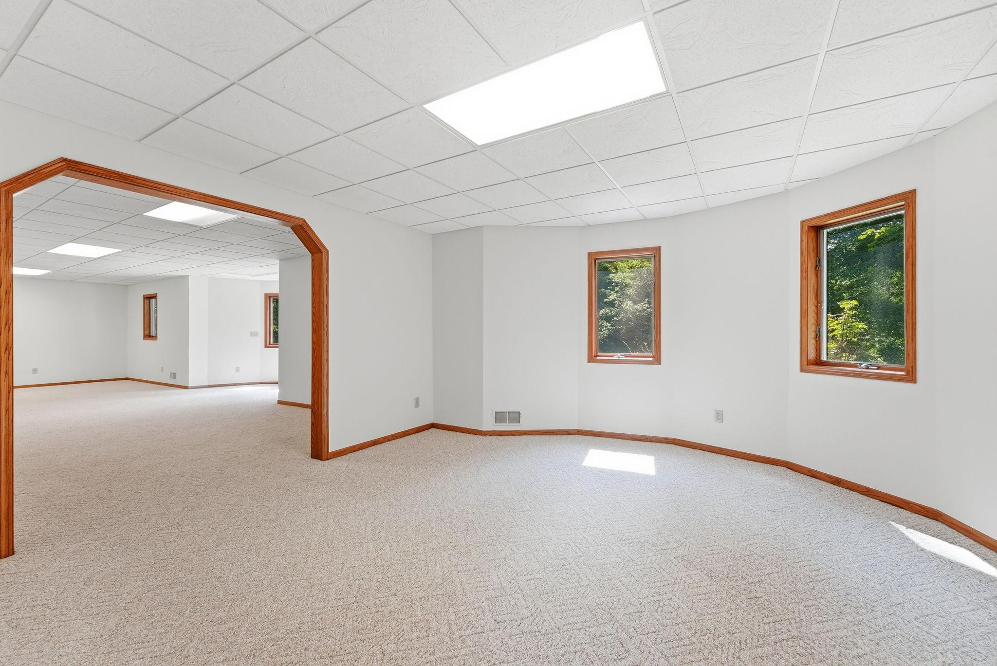 Create a home theater, fitness studio, guest suite, craft room, or game room.
