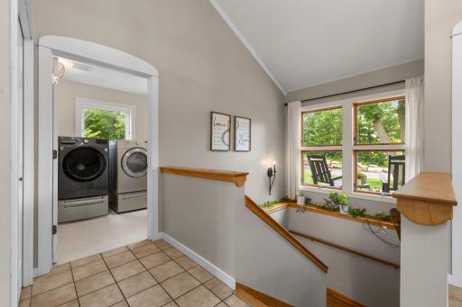 The main level laundry room completes the "one-level-living" benefits.