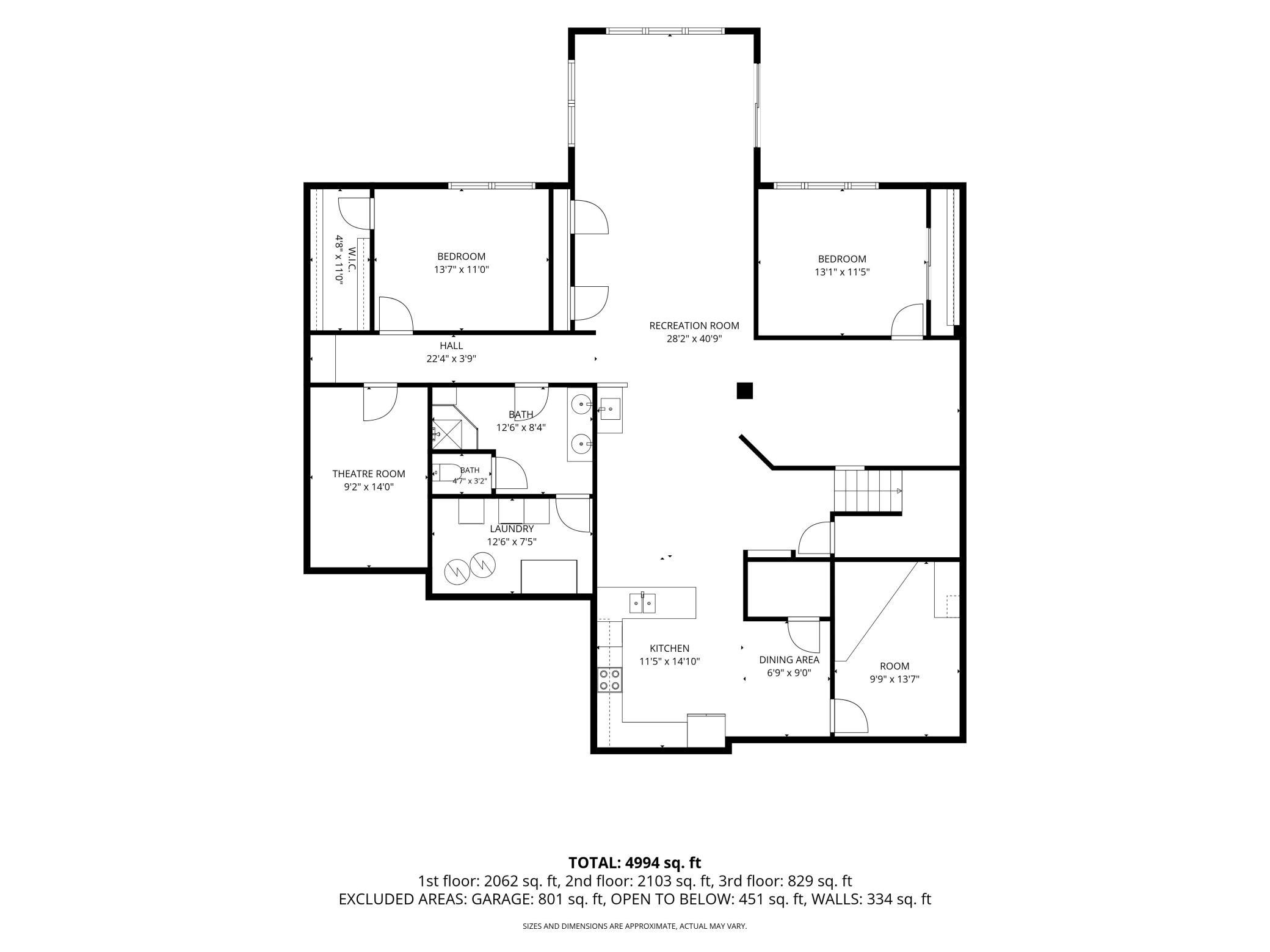 Lower level in-law apartment.