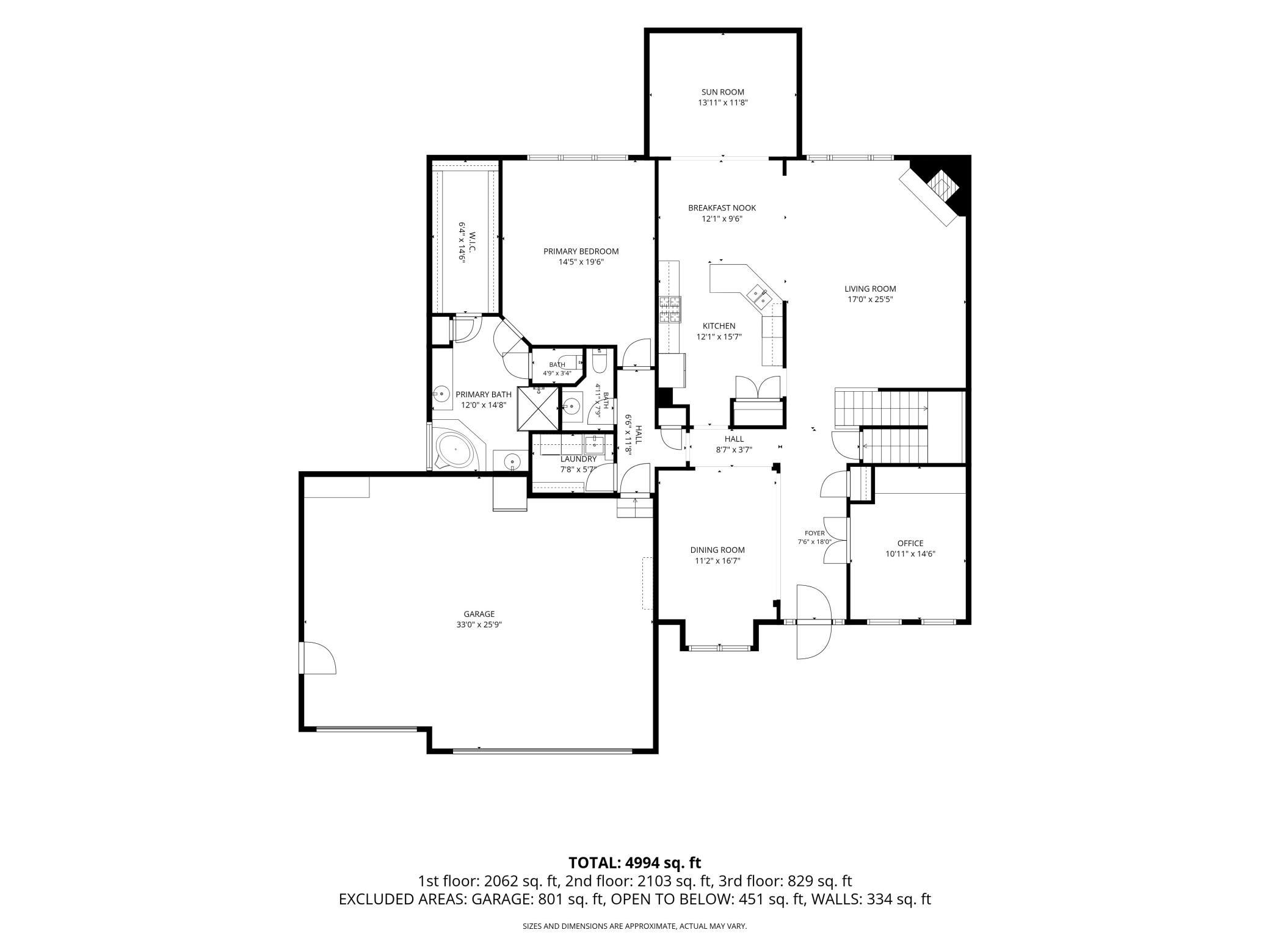 Main floor of the home