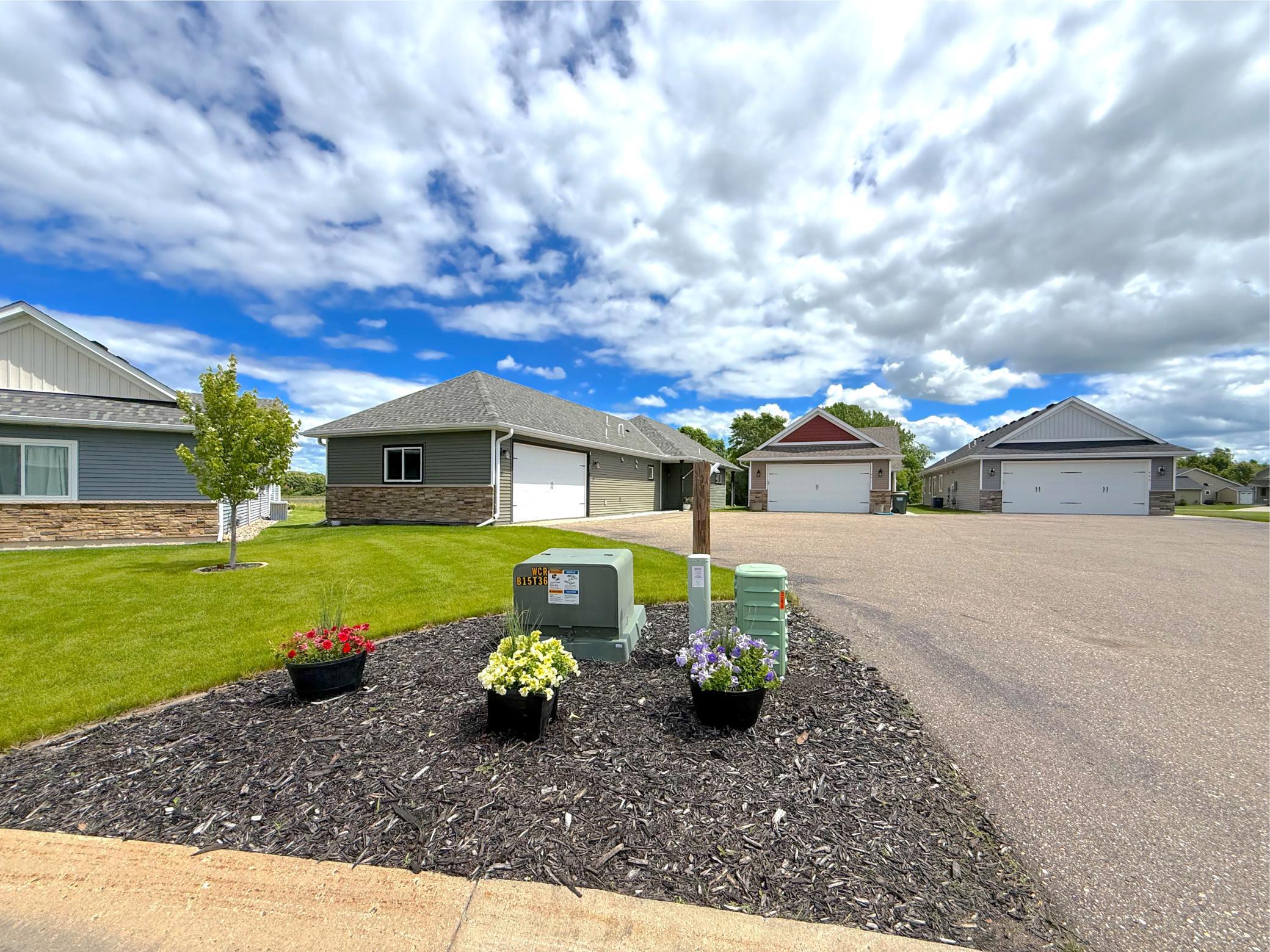 The driveway area is shared by 3 homes.