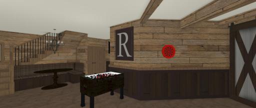 AI generated image of potential basement finish