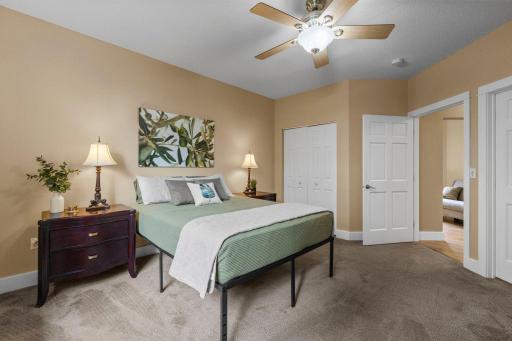 The primary bedroom also has a second closet for additional storage