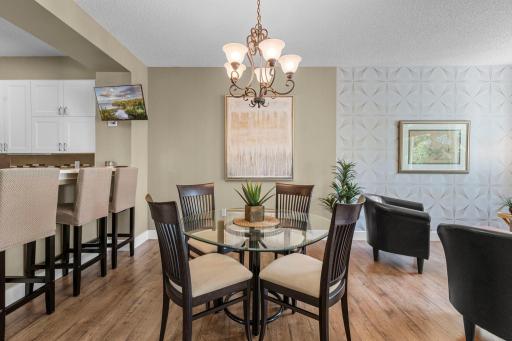 The open living/dining area creates a great space for everyday living or entertaining