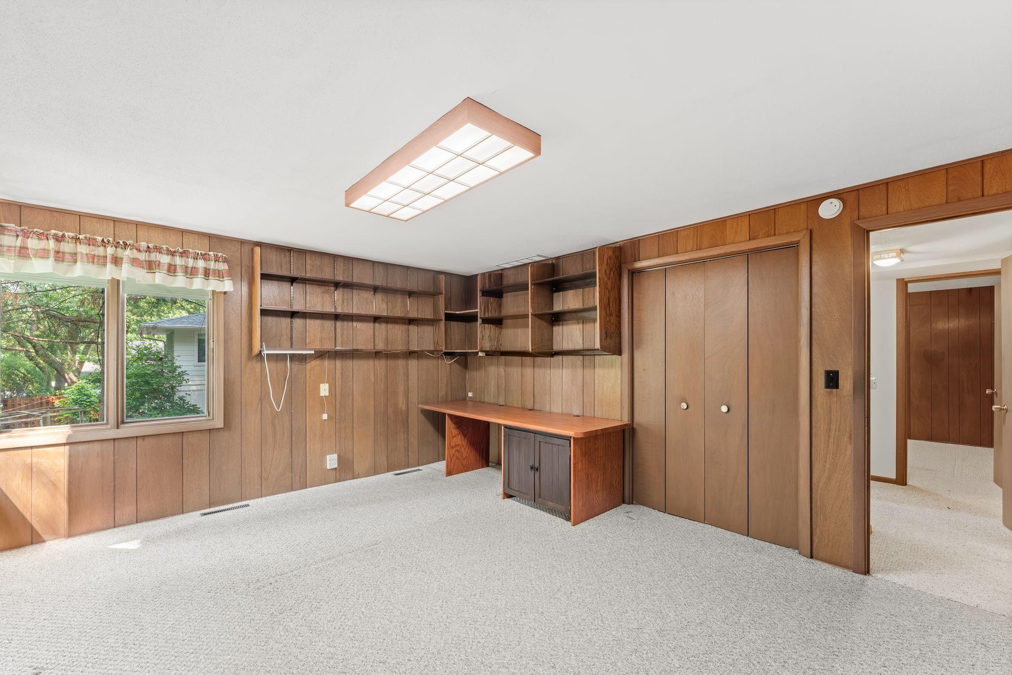 Built in desk if the space continues to be used for an office