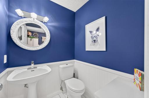 Recently updated main floor half bath off the mudroom