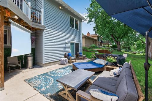 Large concrete patio for outdoor enjoyment