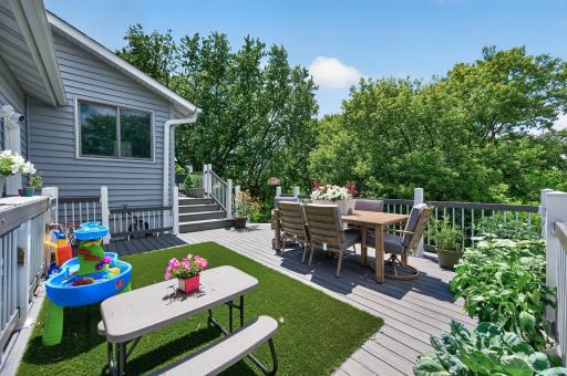 Maintenance free outdoor space for family, relaxing, or entertaining